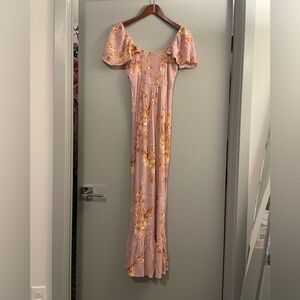 Floral Pink Maxi Dress